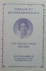 Homage to Mother Krishnabai: Centenary Year 2002-2003