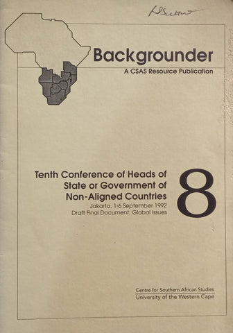 Tenth Conference of Heads of State or Government of Non-Aligned Countries: Final Draft Document, Global Issues (Backgrounder No. 8)