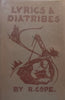 Lyrics & Diatribes (Inscribed by Author to SA Artist John Dronsfield, Limited Edition) | Robert Cope