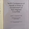 Tenth Conference of Heads of State or Government of Non-Aligned Countries: Final Draft Document, Global Issues (Backgrounder No. 8)