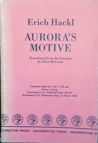 Aurora's Motive (Uncorrected Proof) | Erich Hackl