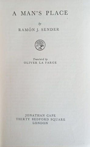 A Man's Place | Ramon J. Sender