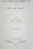 Legal Forms for Common Use in the Cape Colony | Joseph Foster (comp.)