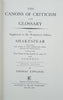 Eighteenth Century Shakespeare No. 7: The Cannons of Criticism and Glossary | Thomas Edwards