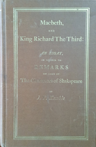 Eighteenth Century Shakespeare No. 19: Macbeth, and King Richard The Third | J.P Kemble