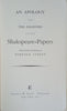 Eighteenth Century Shakespeare No. 25: An Apology for the Believers in the Shakspeare-Papers