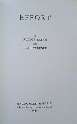 Effort | Rudolf Laban and F.C. Lawrence