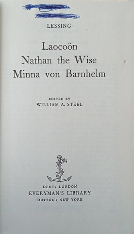 Lacoon / Nathan the Wise / MInna von Barnhelm | Gotthold Ephraim Lessing