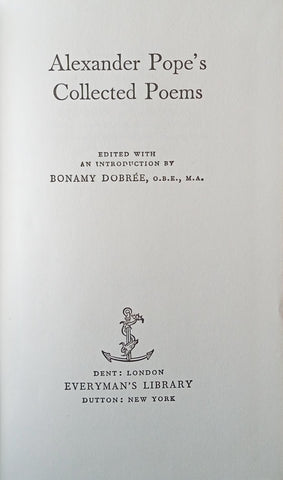 Alexander Pope's Collected Poems | Bonamy Dobrée