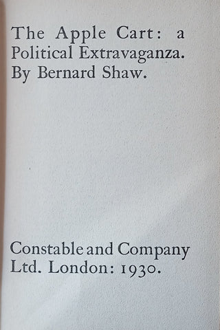 The Apple Cart: A Political Extravaganza | Bernard Shaw