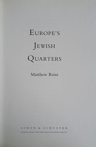 Europe's Jewish Quarters | Matthew Reisz