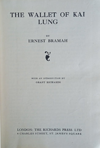 The Wallet of Kai Lung | Ernest Bramah