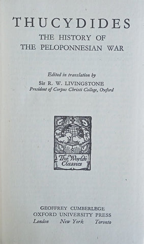 The History of the Peloponesian War | Thucydides