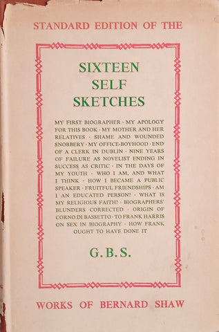 Standard Edition of the Sixteen Self Sketches | George Bernard Shaw