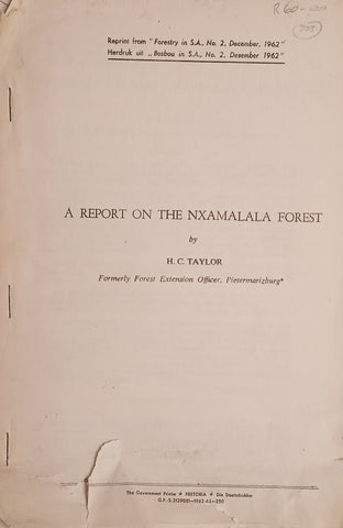 A Report on the Nxamalala Forest | H.C. Taylor