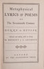Metaphysical Lyrics and Poems of the Seventeenth Century: Donne to Butler | Herbert J.C. Grierson