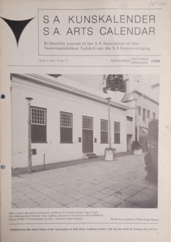 S.A. Kunskalender/S.A. Arts Calendar Vol. 5 No. 10 & 11 November/December 1980 [Afrikaans/English]