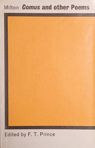 Milton: Comus and Other Poems | F.T. Prince (ed.)