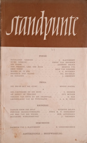 Standpunte Sewende Jaargang, No.3 April 1953 [Afrikaans/English]