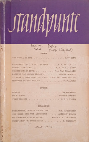 Standpunte Sewende Jaargang, No.4 Junie 1953 [Afrikaans/English]