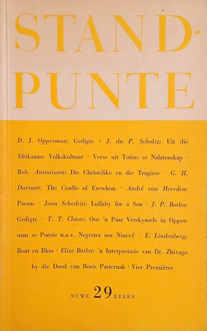 Standpunte 29 Jaargang XIII, No.4 Junie 1960 [Afrikaans/English]