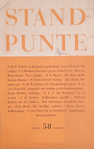 Standpunte 58 Jaargang XVIII, No. 4 April 1965 [Afrikaans/English]