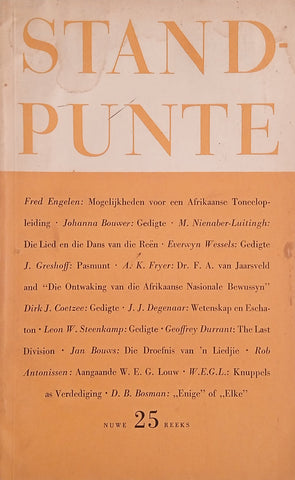 Standpunte 25 Jaargang XIII, No. 1 April 1959 [Afrikaans/English]