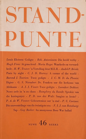 Standpunte 46 Jaargang XVI, No. 4 April 1963 [Afrikaans/English]