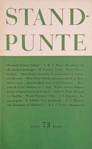 Standpunte 73 Jaargang XXI, No. 1 Oktober 1967 [Afrikaans/English]