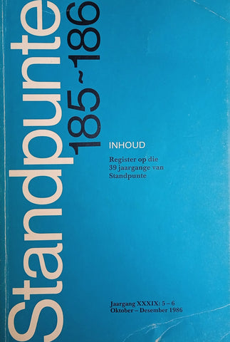Standpunte 185-186 Derde Reeks Jaargang XXXIX, No. 5-6 Desember 1986 [Afrikaans/English]