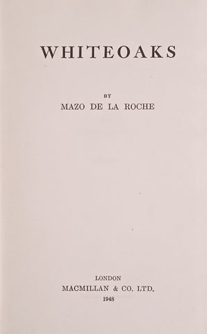 Whiteoaks | Mazo de la Roche