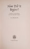 How Did it All Begin? Customs and Superstitions and Their Romantic Origins | R. Brasch