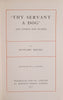Thy Servant a Dog and Other Dog Stories [Hardcover] | Rudyard Kipling