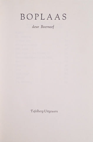 Boplaas [Afrikaans] | Boerneef