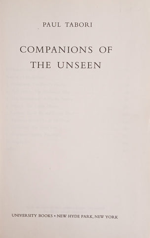 Companions of the Unseen | Paul Tabori