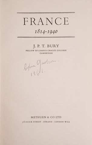 France 1814-1940 | J.P.T. Bury