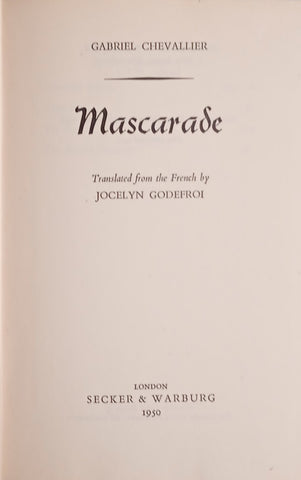 Mascarade | Gabriel Chevallier