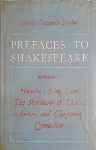 Prefaces to Shakespeare Volume 1 | Harley Granville Barker