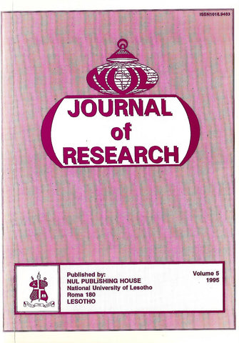 journal of research (volume 5 1995)