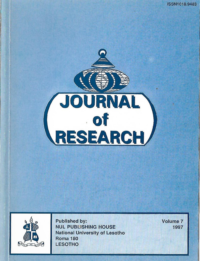 journal of research (volume 7 1997)