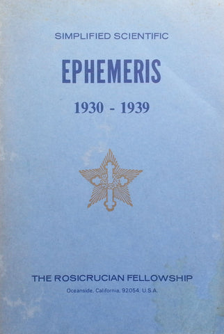 Simplified Scientific Ephemeris, 1930-1939