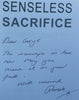 Sensless Sacrifice: Givers and Takers in Relationships (Inscribed by Co-Author for Renate Volpe) | Renate Volpe & Rene Steyn