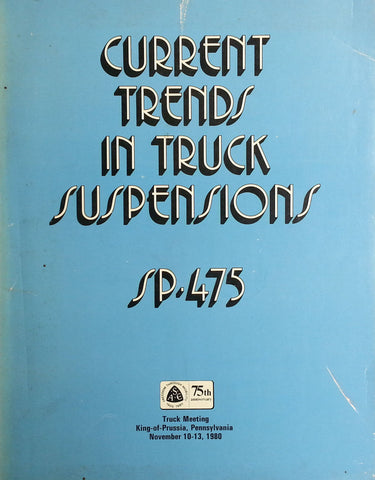 Current Trends in Truck Suspensions, SP. 475
