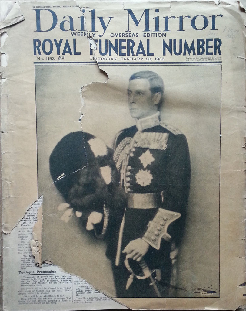 The Daily Mirror, 30 January, 1936 (Funeral of George V Number)