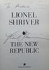 The New Republic (Inscribed by Author) | Lionel Shriver
