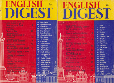 8 Issues of The English Digest (1963-1965)