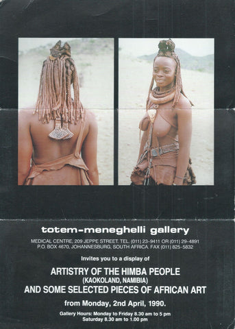 Artistry of the Himba People and Some Selected Pieces of African Art (Invitation to the Exhibition)