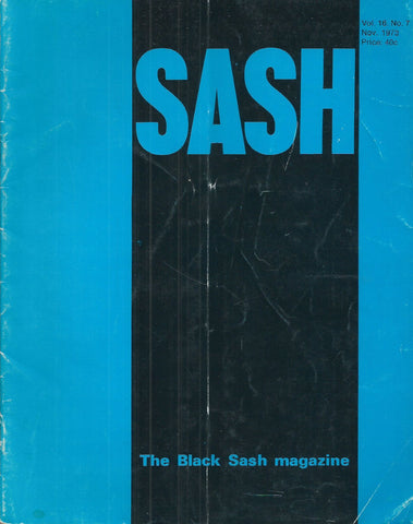 Sash: The Black Sash Magazine (Vol. 16, No. 7, Nov. 1973)