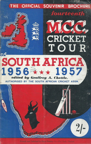 14th M.C.C. Cricket Tour of South Africa, 1956/1957, Official Souvenir Brochure | Geoffrey A. Chettle (Ed.)