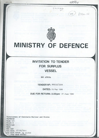 Invitation to Tender for Surplus Vessel HMS Aurora (Tender Document)